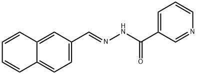 N'-[(E)-naphthalen-2-ylmethylidene]pyridine-3-carbohydrazide Structural
