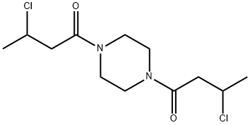 Piperazine,1,4-bis(3-chloro-1-oxobutyl)- (9CI) Structural