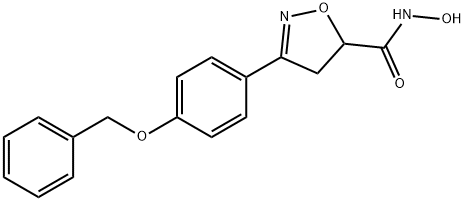 N-hydroxy-3-(4-phenylmethoxyphenyl)-4,5-dihydro-1,2-oxazole-5-carboxamide Structural