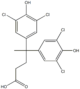 Valeric acid,4,4-bis(3,5-dichloro-4-hydroxyphenyl)- (8CI) Structural