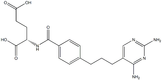 L-Glutamic acid,N-[4-[3-(2,4-diamino-5-pyrimidinyl)propyl]benzoyl]- Structural