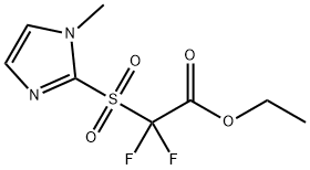 Difluoro-(1-methyl-1H-imidazole-2-sulfonyl)-acetic acid ethyl ester Structural