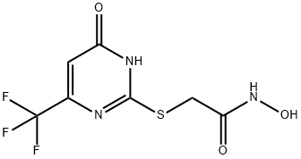 N-Hydroxy-2-(4-hydroxy-6-trifluoromethyl-pyrimidin-2-ylsulfanyl)-acetamide Structural