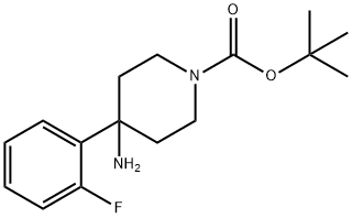 tert-Butyl 4-amino-4-(2-fluorophenyl)piperidine-1-carboxylate Structural