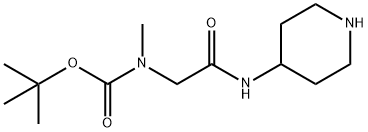 Methyl-(piperidin-4-ylcarbamoylmethyl)-carbamic acid tert-butyl ester Structural