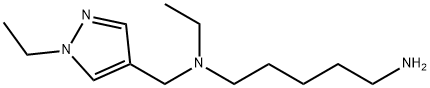 N-ethyl-N-[(1-ethylpyrazol-4-yl)methyl]pentane-1,5-diamine Structural