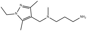 N-[(1-ethyl-3,5-dimethyl-pyrazol-4-yl)methyl]-N-methyl-propane-1,3-diamine Structural