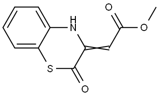 Acetic acid,2-(2-oxo-2H-1,4-benzothiazin-3(4H)-ylidene)-, methyl ester Structural