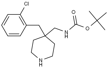 tert-Butyl [4-(2-chlorobenzyl)piperidin-4-yl]methylcarbamate Structural
