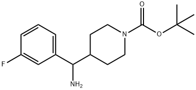 tert-Butyl 4-[amino(3-fluorophenyl)methyl]piperidine-1-carboxylate Structural