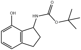 tert-butyl (7-hydroxy-2,3-dihydro-1H-inden-1-yl)carbamate Structural