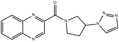 quinoxalin-2-yl-[3-(triazol-1-yl)pyrrolidin-1-yl]methanone Structural