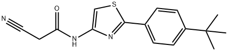 N-[2-(4-tert-butylphenyl)-1,3-thiazol-4-yl]-2-cyanoacetamide Structural