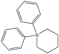 Silacyclohexane, 1,1-diphenyl- Structural