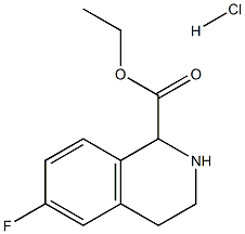 Ethyl 6-fluoro-1,2,3,4-tetrahydroisoquinoline-1-carboxylate hydrochloride Structural