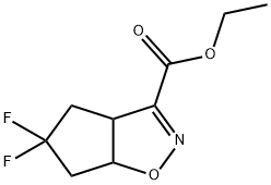 Ethyl 5,5-difluoro-4,5,6,6a-tetrahydro-3aH-cyclopenta[d]isoxazole-3-carboxylate Structural