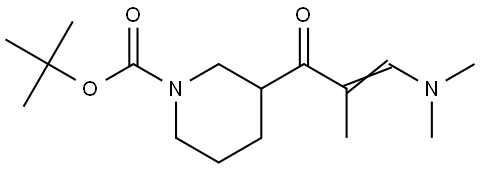 tert-butyl(E)-3-(3-(dimethylamino)-2-methylacryloyl)piperidine-1-carboxylate Structural