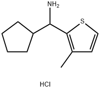 cyclopentyl(3-methylthiophen-2-yl)methanamine hydrochloride Structural