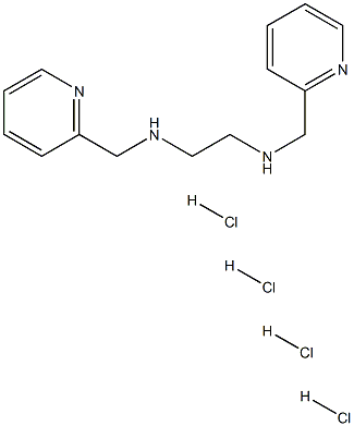 N,N'-bis(pyridin-2-ylmethyl)ethane-1,2-diamine:tetrahydrochloride Structural