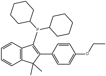 dicyclohexyl[2-(4-ethoxyphenyl)-1,1-dimethyl-1H-inden-3-yl]Phosphine Structural