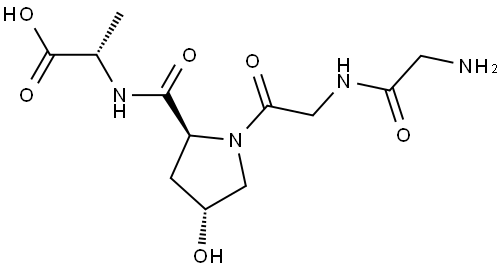 L-Alanine, glycylglycyl-(4R)-4-hydroxy-L-prolyl- Structural