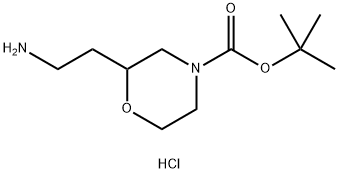 tert-butyl 2-(2-aminoethyl)morpholine-4-carboxylate hydrochloride Structural