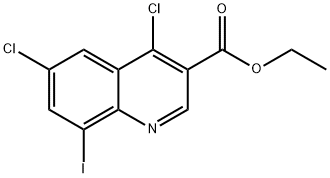 3-Quinolinecarboxylic acid, 4,6-dichloro-8-iodo-,ethyl ester