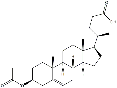 Chol-5-en-24-oic acid,3-(acetyloxy)-, (3b)- Structural