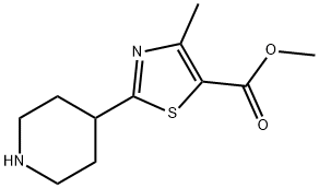 methyl 4-methyl-2-(piperidin-4-yl)thiazole-5-carboxylate Structural