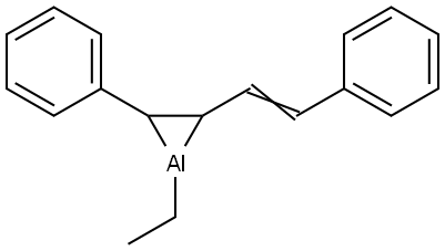 Aluminum, ethyl[1-phenyl-2-(2-phenylethenyl)-1,2-ethanediyl]- Structural