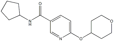 N-cyclopentyl-6-(oxan-4-yloxy)pyridine-3-carboxamide Structural