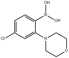 [4-Chloro-2-(4-morpholinyl)phenyl]boronic acid Structural