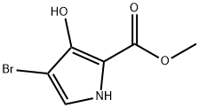 methyl 4-bromo-3-hydroxy-1H-pyrrole-2-carboxylate Structural