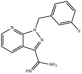 1-(3-fluorobenzyl)-1H-pyrazolo[3,4-b]pyridine-3-carboximidamide Structural