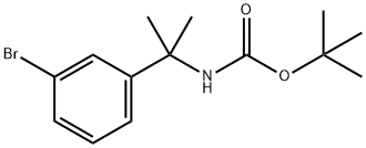 tert-Butyl N-[2-(3-bromophenyl)propan-2-yl]carbamate Structural