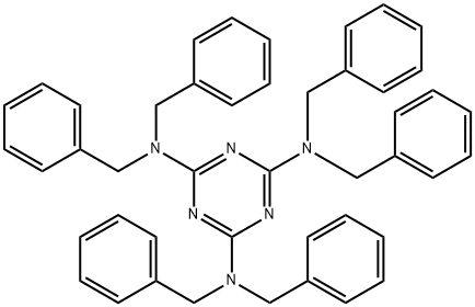 N2,N2,N4,N4,N6,N6-hexabenzyl-1,3,5-triazine-2,4,6-triamine Structural