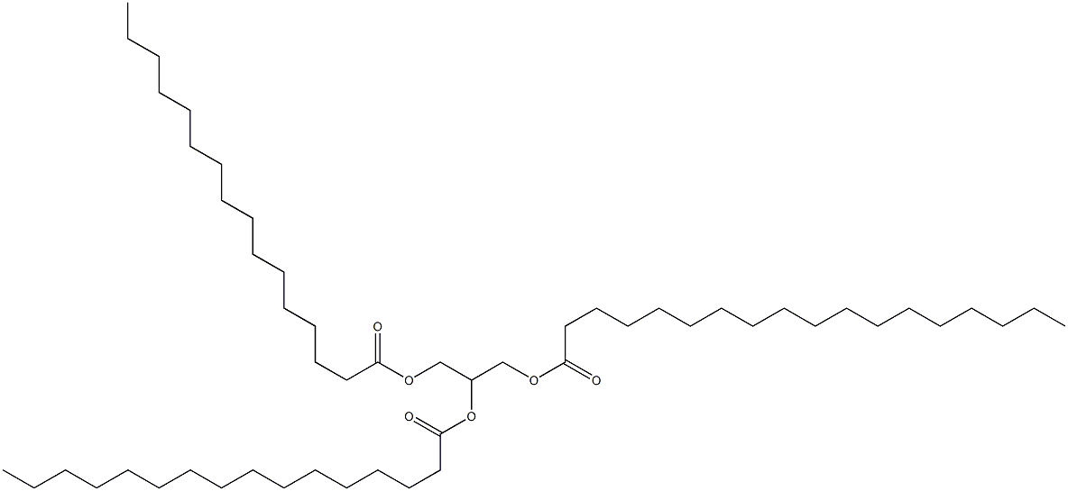 Octadecanoic acid, 2,3-bis[(1-oxohexadecyl)oxy]propyl ester Structural