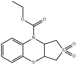 ethyl 1,3,3a,9a-tetrahydro-9H-thieno[3,4-b][1,4]benzothiazine-9-carboxylate 2,2-dioxide Structural