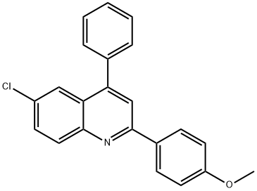 Quinoline,6-chloro-2-(4-methoxyphenyl)-4-phenyl- Structural