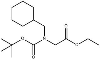 ethyl 2-((tert-butoxycarbonyl)(cyclohexylmethyl)amino)acetate Structural
