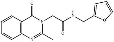 N-(furan-2-ylmethyl)-2-(2-methyl-4-oxoquinazolin-3(4H)-yl)acetamide Structural