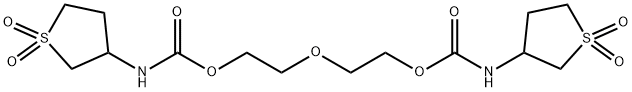 oxybis(ethane-2,1-diyl) bis[(1,1-dioxidotetrahydro-3-thienyl)carbamate] Structural
