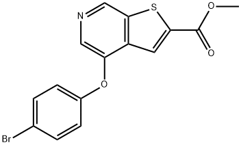 methyl 4-(4-bromophenoxy)thieno[2,3-c]pyridine-2-carboxylate Structural