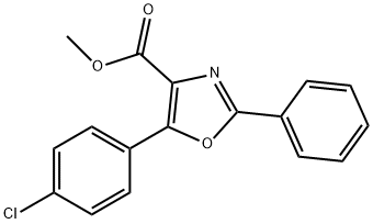 METHYL 5-(4-CHLOROPHENYL)-2-PHENYLOXAZOLE-4-CARBOXYLATE Structural