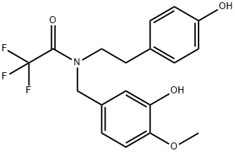 Acetamide,2,2,2-trifluoro-N-[(3-hydroxy-4-methoxyphenyl)methyl]-N-[2-(4-hydroxyphenyl)ethyl]- Structural