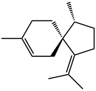 Spiro[4.5]dec-7-ene,1,8-dimethyl-4-(1-methylethylidene)-, (1R,5S)- Structural