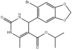 isopropyl 4-(6-bromobenzo[d][1,3]dioxol-5-yl)-6-methyl-2-oxo-1,2,3,4-tetrahydropyrimidine-5-carboxylate Structural