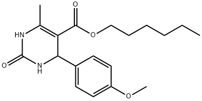 hexyl 4-(4-methoxyphenyl)-6-methyl-2-oxo-1,2,3,4-tetrahydropyrimidine-5-carboxylate Structural