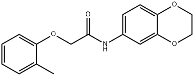 N-(2,3-dihydro-1,4-benzodioxin-6-yl)-2-(2-methylphenoxy)acetamide Structural