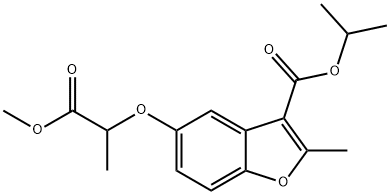 isopropyl 5-((1-methoxy-1-oxopropan-2-yl)oxy)-2-methylbenzofuran-3-carboxylate Structural